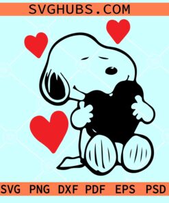 Snoopy Valentine SVG, Snoopy love Svg, Snoopy heart love SVG