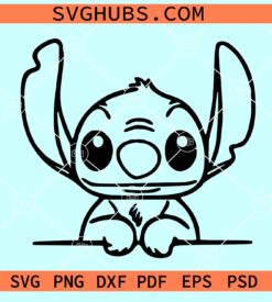 Stitch peeking SVG, Disney Stitch Svg, Stitch Svg, Disney Svg, Lilo And Stitch Svg