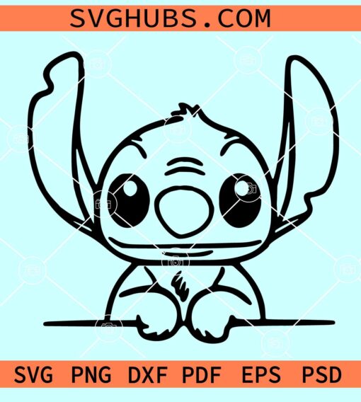 Stitch peeking SVG, Disney Stitch Svg, Stitch Svg, Disney Svg, Lilo And Stitch Svg