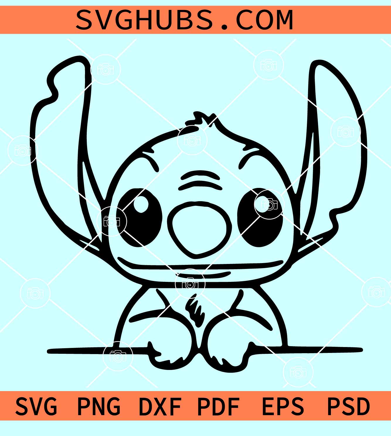 Stitch peeking SVG, Disney Stitch Svg, Stitch Svg, Disney Svg, Lilo And
