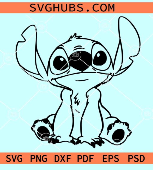 Stitch transparent background SVG, Stitch PNG, Stitch outline svg