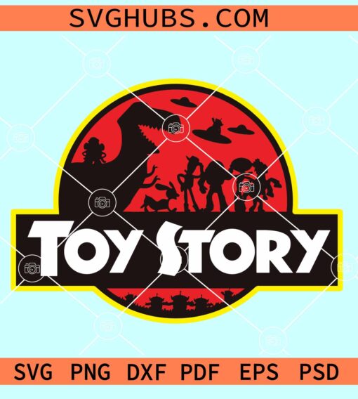 Toy Story Jurassic Park Logo Svg, Toy story T rex logo SVG, Disney Movie T-Rex Svg