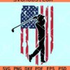 US Golf player flag SVG, Golf player flag SVG, Golf life svg, Golfer svg