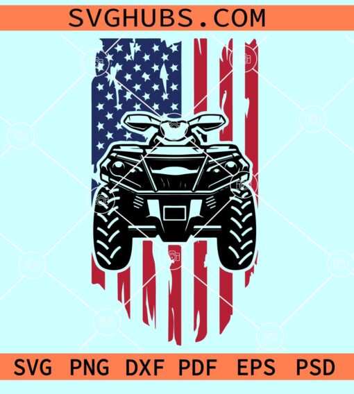 US flag Atv SVG, ATV svg, Atv offroad Svg, Rzr Atv Svg, Atv Riding Svg