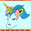 Unicorn head SVG, Unicorn Head Clipart, unicorn svg, unicorn birthday girl svg