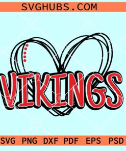 Vikings Heart SVG, Minnesota Vikings Svg, Vikings love Svg, Vikings football Svg