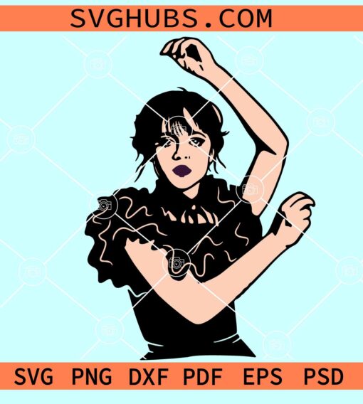 Wednesday Dance SVG, Dancing Wednesday Addams SVG,Wednesday Addams SVG