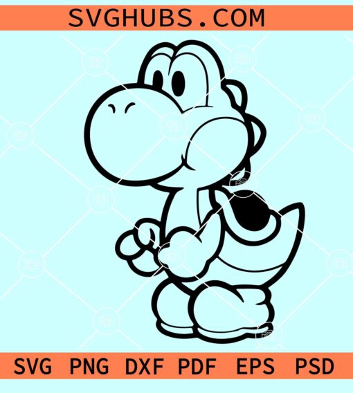 Yoshi SVG file, Yoshi Svg, Super Mario Svg, Mario brothers SVG