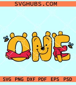 1st Birthday Winnie the Pooh SVG, Winnie the Pooh Birthday Svg