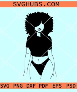 Cute afro woman svg, cute black girl svg, Afro girl svg, African American SVG