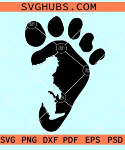 Bigfoot SVG file for Cricut, Yeti Svg, Sasquatch Svg, Sasquatch Silhouette svg