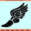 Black Winged Running Shoe SVG, Wing Running Shoe SVG, Track shoe SVG