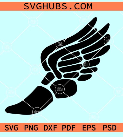 Black Winged Running Shoe SVG, Wing Running Shoe SVG, Track shoe SVG