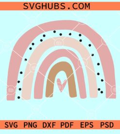 Boho rainbow SVG cut file, transparent boho rainbow svg