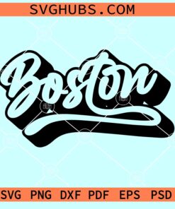Boston retro font SVG, Boston Svg file, Boston varsity font Svg
