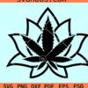 Cannabis Lotus SVG, Cannabis leaf SVG, Weed lotus svg