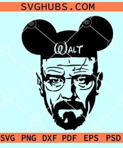 Disney Walter White SVG, Walt Disney SVG, Breaking Bad Walter White Heisenberg SVG
