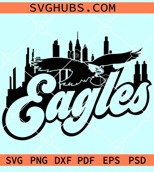 Eagles skyline SVG, Philadelphia Football SVG, Philly Skyline SVG
