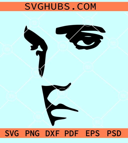 Elvis Face SVG, Elvis Presley SVG, Elvis silhouette, Elvis singer SVG