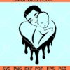 Father and son drip SVG, father son heart svg, father son love svg