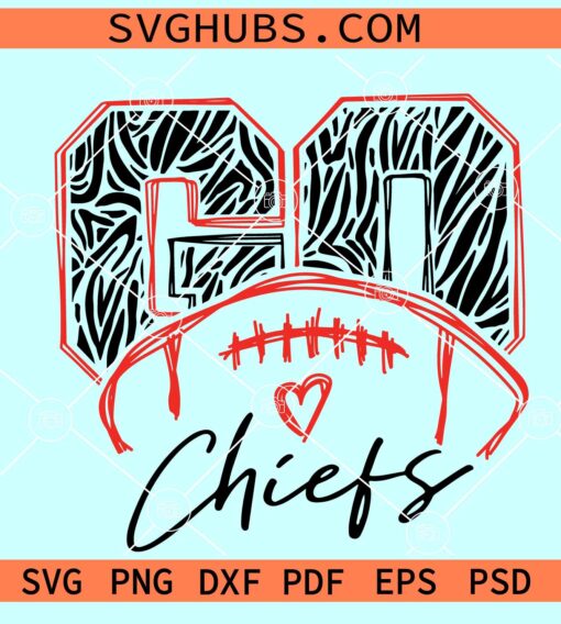 Go Chiefs SVG, Go Chiefs Leopard SVG PNG, Love Chiefs SVG, Go Chiefs PNG