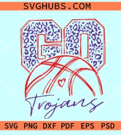 Go Trojans SVG, Trojans Mascot SVG, Go Trojans Leopard SVG