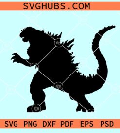 Godzilla SVG, Godzilla SVG files, Godzilla figure, Godzilla silhouette