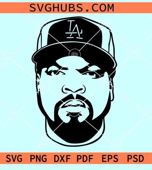 Ice Cube SVG, Rapper Ice Cube SVG, Ice Cube Portrait Svg, Rap Music SVG