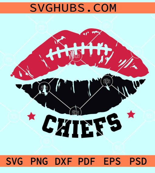 Kansas City Chiefs Lips SVG, KC Chiefs Lips SVG, NFL Football SVG