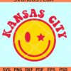 Kansas City Smiley Face Svg, KC Chiefs smiley SVG, KC Chiefs svg