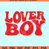 Love boy wavy letters SVG, retro font svg, Lover boy svg