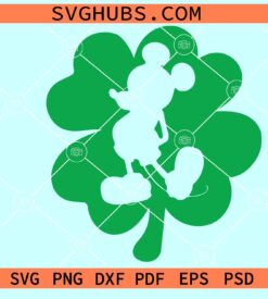 Mickey Mouse Shamrock SVG, Lucky Mickey svg, Mickey St Patrick Day svg