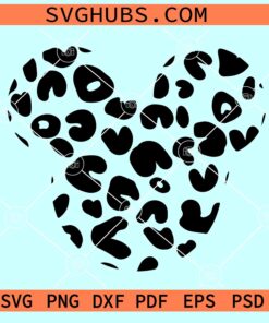 Mickey Mouse head cheetah print SVG, Mickey Mouse svg