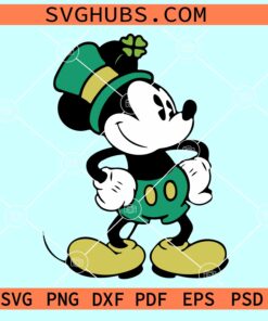 Mickey Mouse irish SVG, Mouse St Patrick's Day Svg, St Patricks day Svg, Lucky Vibes Svg