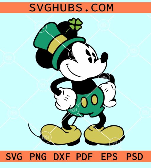 Mickey Mouse irish SVG, Mouse St Patrick's Day Svg, St Patricks day Svg, Lucky Vibes Svg