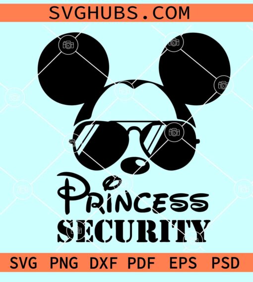 Mickey Princess Security SVG, Disney princess SVG, Princess Security SVG