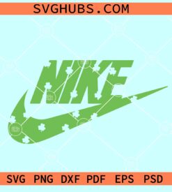 Nike St Patrick Day SVG, Lucky Clover SVG, Nike Logo SVG
