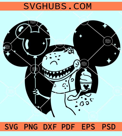 Rex mickey ears SVG, T rex mickey mouse svg, Disneyland svg, T-rex svg