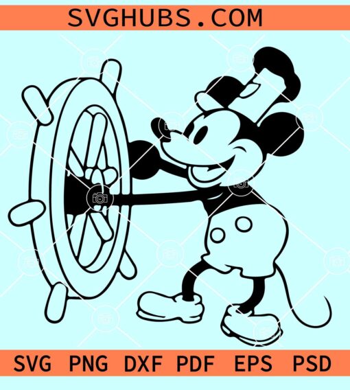 Steamboat Willie SVG, Mouse steamboat svg, Disney steamboat svg
