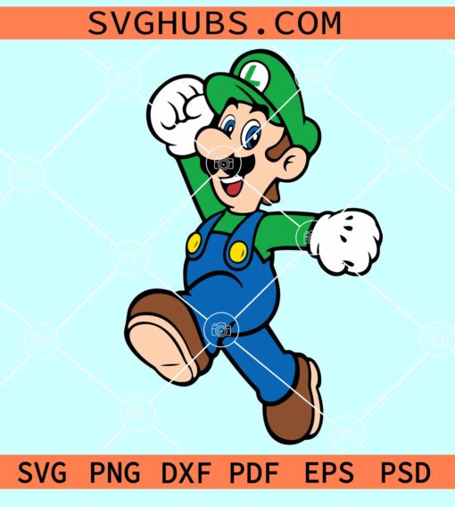 Super Mario Luigi SVG, Mario Characters svg, Mario brothers svg