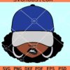 Afro Lip Bite SVG, woman low cap Svg, African American Hat Low svg