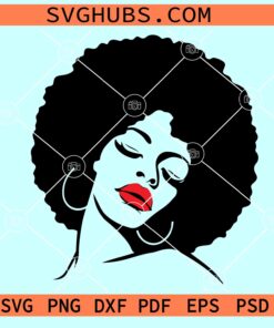 Afro woman svg, Juneteenth afro woman svg, afro silhouette afro woman svg