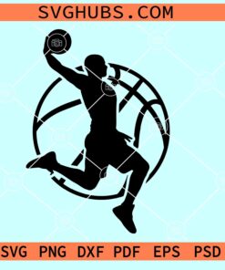 Basketball Player Ball Contour SVG, Basketball Player svg