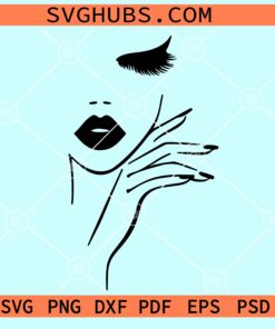 Beauty Face SVG, pretty woman face svg, face vector png