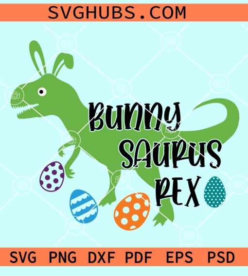 Bunny Saurus Rex SVG, Easter Saurus Rex SVG, Easter Dinosaur svg, Happy Easter SVG