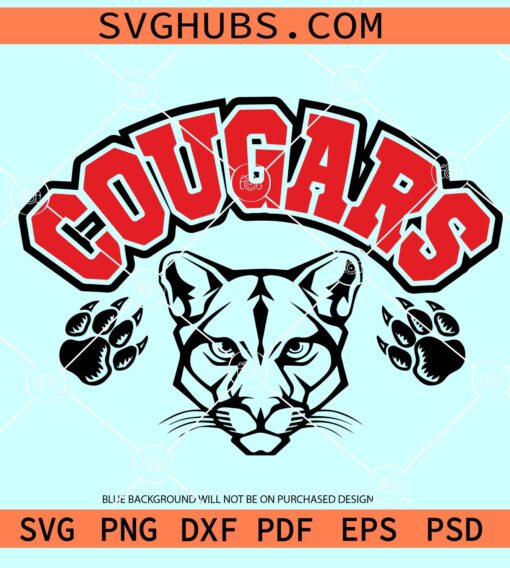 Cougars Mascot SVG, Cougars football svg, Cougars svg, Cougars svg, Sport SVG
