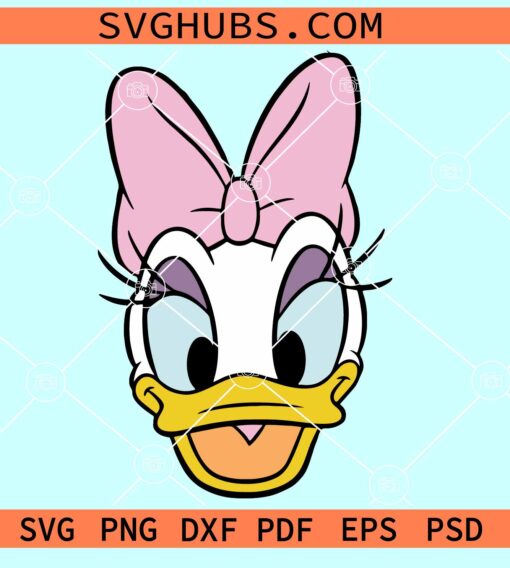 Daisy Duck SVG, Daisy Duck face svg, Disney Daisy duck svg