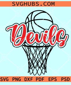 Devils Basketball SVG, Bluedevils svg, Bluedevils Basketball svg