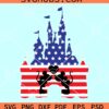 Disney Castle 4th of July SVG, Disney 4th of July SVG, Disney USA flag SVG