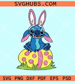 Easter Stitch clipart svg, Easter Stitch svg, Easter Bunny Stitch SVG, Lilo stitch Easter Svg